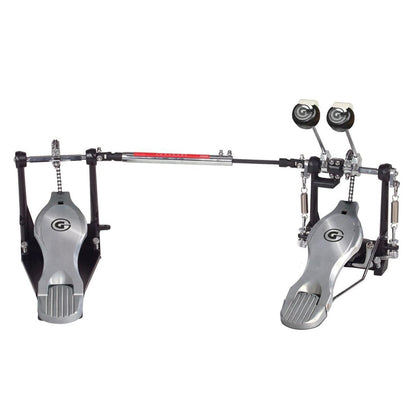 Gibraltar 5711DB Single Chain Drive Double Bass Drum Pedal with Adjustable Spring Tension, Dual Surface 90g Beaters