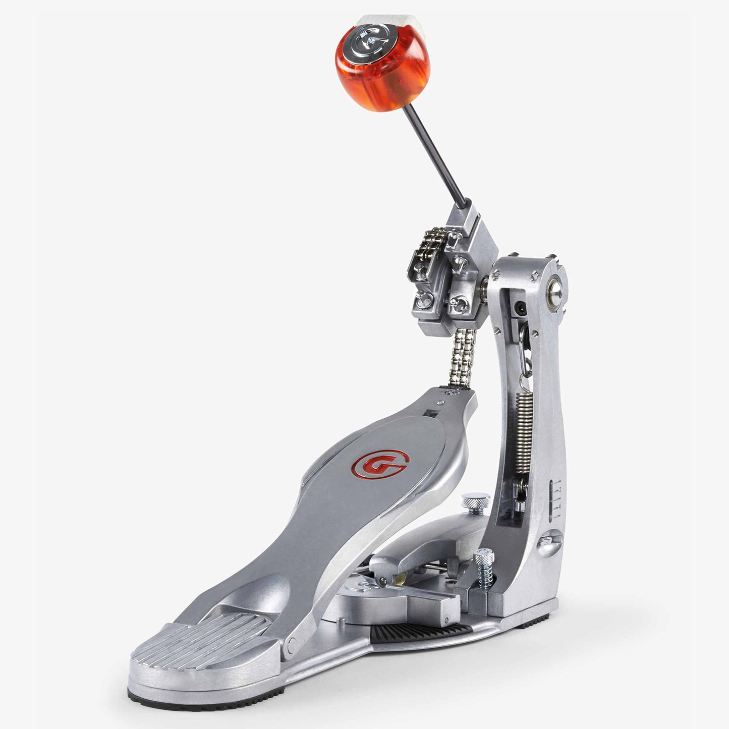 Gibraltar 9711GS G-Class Double Chain Drive Single Bass Drum Pedal with Fast Touch Footboard, Carrying Bag