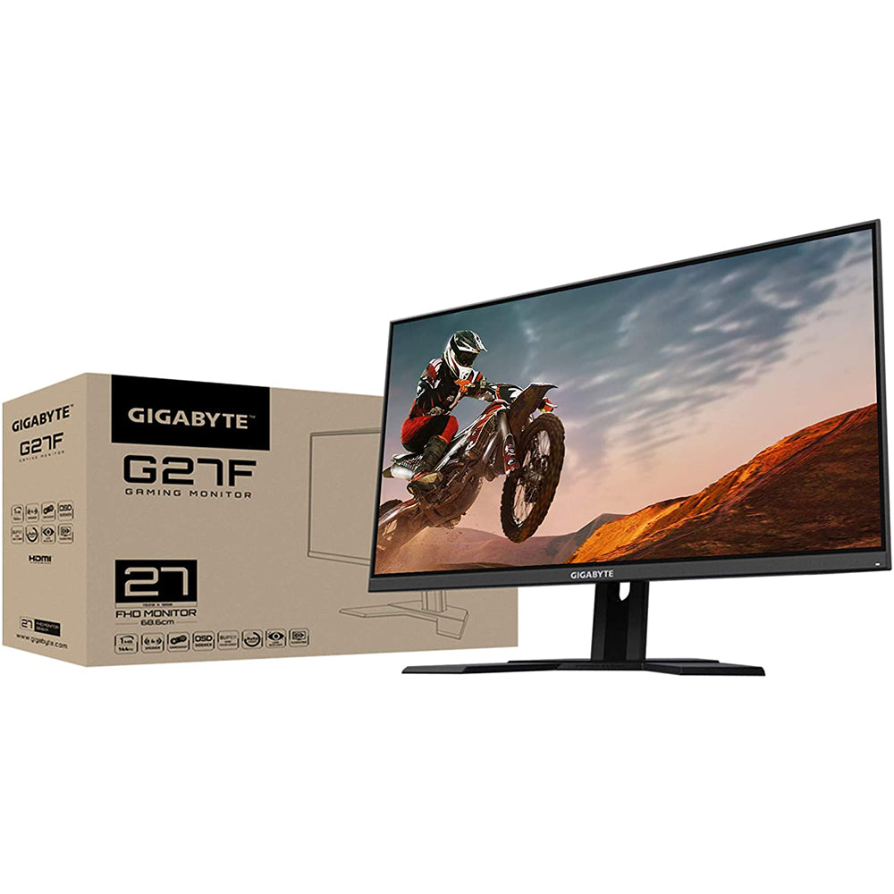 GIGABYTE G Series G27F 27" 1080p FHD Gaming Monitor with 144Hz Refresh Rate, AMD FreeSync Premium Compatible, OSD Sidekick Support, 8-bit DCI-P3 HDR LCD Display and Built-in Stereo Speakers  | GP-G27F-AP