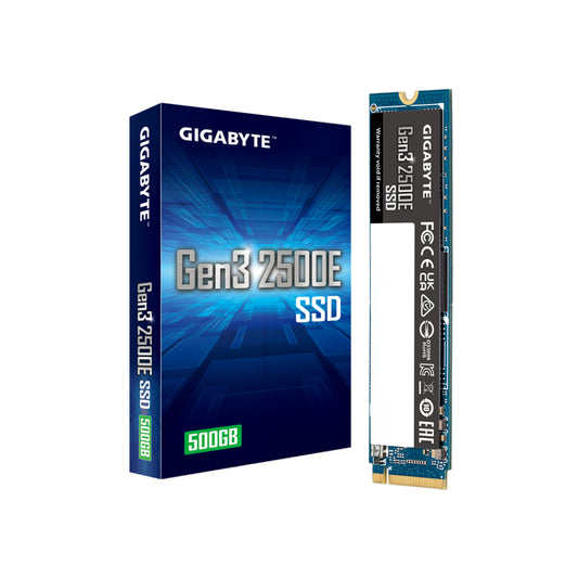 GIGABYTE 500GB M.2 NVMe Gen 3 SSD Storage Solid State Drive with 2.3GB/s Max Read Performance for PC Computer and Laptop GP-G325E500G