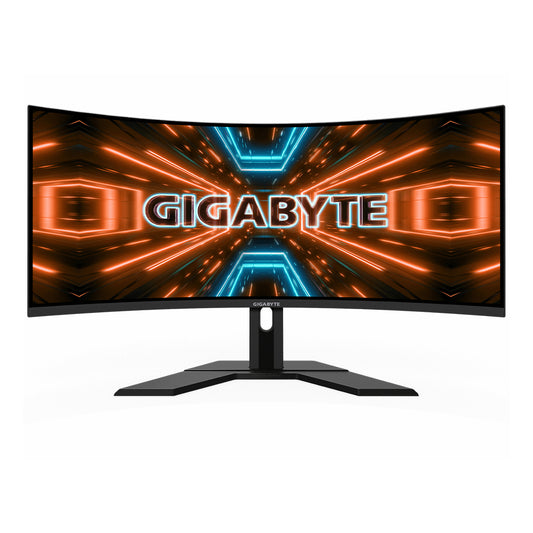 GIGABYTE G34WQC 34" 1440p QHD Curved Gaming Monitor with 144Hz Refresh Rate, AMD FreeSync Premium Compatible, 8-bit DCI-P3 Vesa HDR LCD Display and Built-in Stereo Speakers | GP-G34WQC-AP