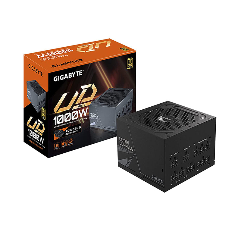 GIGABYTE UD1000GM 1000W 80+ Gold Full Modular Power Supply with 120mm Smart Hydraulic Bearing Fan, Intel ATX 3.0 Support, Over Current and Over Voltage Protection | GP-UD1000GM-PG5