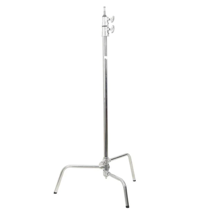 Godox 270CS Aluminum 270CM C-Stand with Boom Arm, Grip Head and Removable Turtle Base 10kg Max Payload for Studio Equipment (Silver)