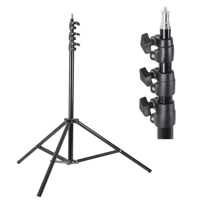Godox Professional Aluminum Alloy Adjustable / Reversible Leg Light Stands with Lightweight Material, 5/8" Gold / Silver Plated Spigot Stud, Max 3Kg Load Capacity and up to 9Ft Max Height for Photography, Lighting and Studio Equipment