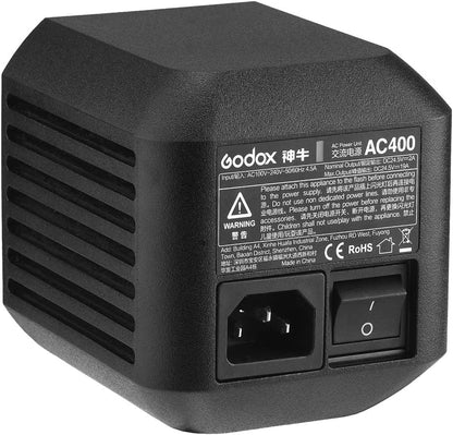 Godox Wistro AC400 400W AC Power Unit Source Adapter for AD400 Pro Video Light with Cable