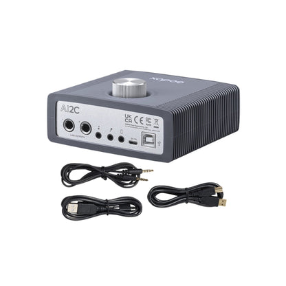 Godox AI2C 2-Channel USB Sound Card Audio Interface with XLR / TRS Mic / Instrument Input, 3.5mm Output, Built-In DSP Effects, Microphone Preamp with Gain Knob for Computer & Gaming