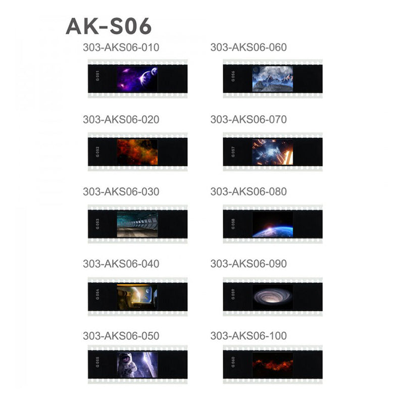Godox AK-S Full Slide Kit (60PCS) with Assorted Unique Filters Designs for AK-R21 Projection Attachment and Camera Flash