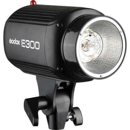 Godox E300 Kit Studio Photography Strobe Set with 300W Flash Heads, Light Stands, 60x60 cm Softbox, Wireless Trigger, Carry Bag with Wheels