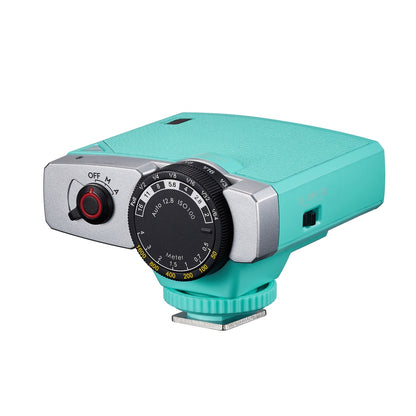 Godox Lux Junior Retro Camera Flash with Manual and Auto Flash Modes, Optical Mode with S1 and S2 Settings and Vintage Design for Street and Candid Photography (Mint Blue)