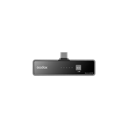 [CLEARANCE] Godox MoveLink UC1 Compact Wireless Microphone System Compatible with Smartphones and Tablets with Type-C Ports for Audio Recording and Vlogging (2.4GHz)