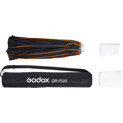 Godox QR-P120 120CM Deep Parabolic Quick Setup Bowens Mount Flash Speedlight Diffuser Reflector