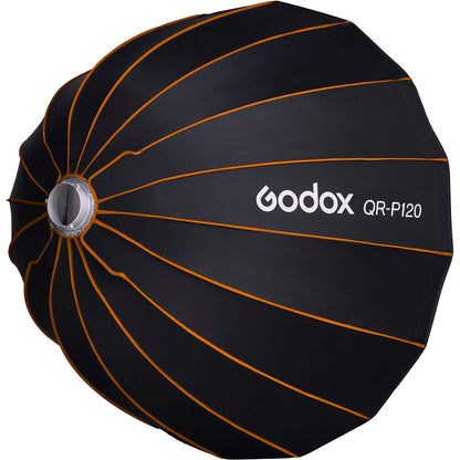 Godox QR-P120 120CM Deep Parabolic Quick Setup Bowens Mount Flash Speedlight Diffuser Reflector