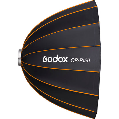 Godox QR-P120 120CM Deep Parabolic Quick Setup Bowens Mount Flash Speedlight Diffuser Reflector