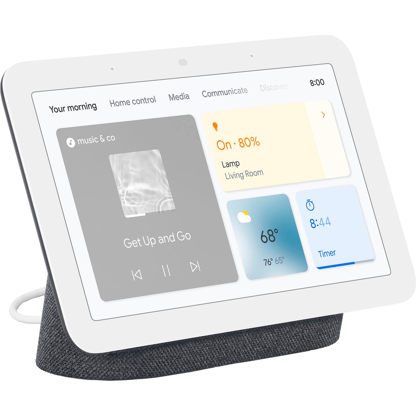 Google Nest Hub Max Hands-Free Smart Home Controller with 10” Screen,  Charcoal