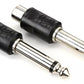 Hosa Technology GPR101 Male 1/4" Phone to Female RCA Adapter- 2 Pieces