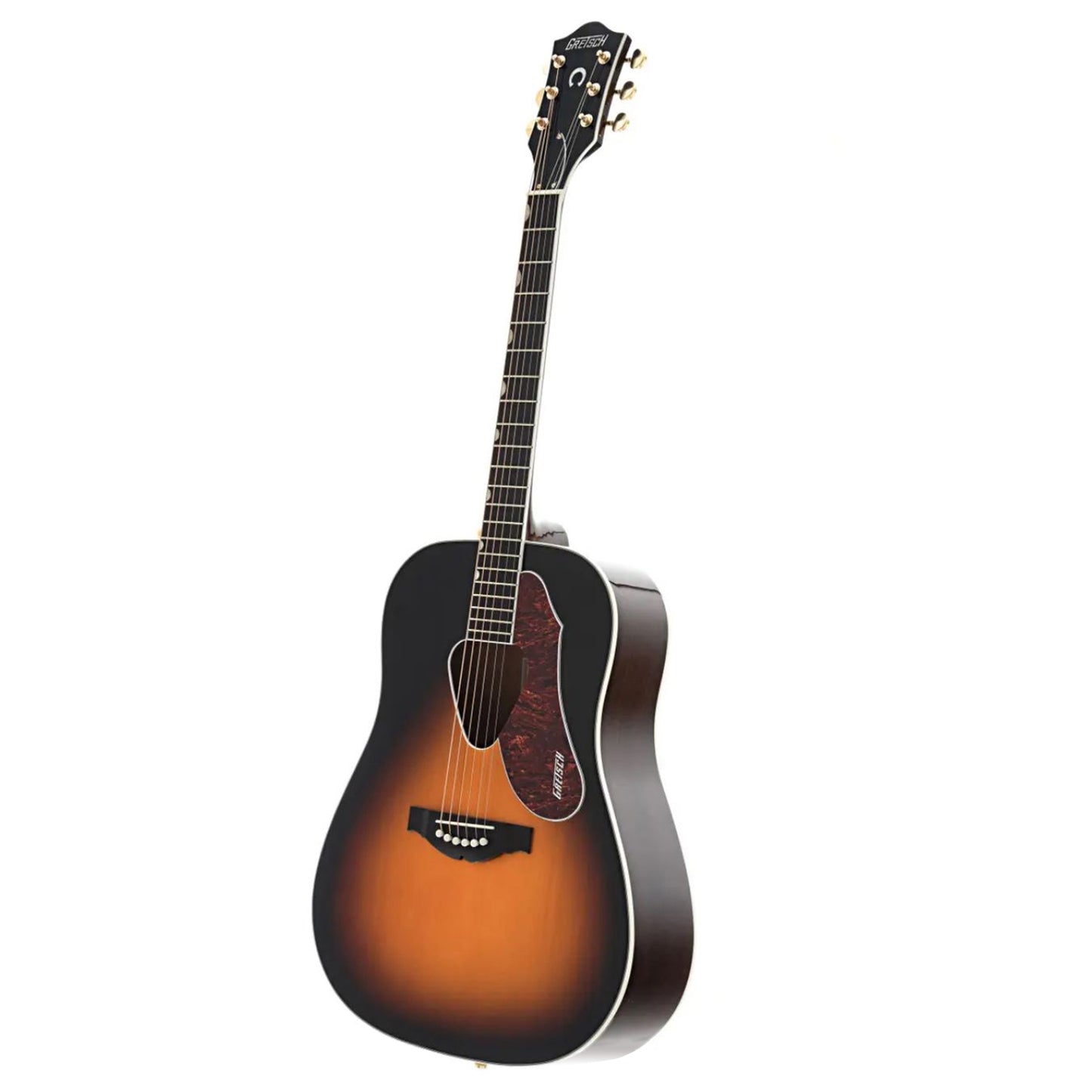 Gretsch G5024E Rancher Dreadnought Acoustic Electric Guitar with Tuner, Volume Tone Controls, Gold Plated Hardware Right-Handed (Sunburst)