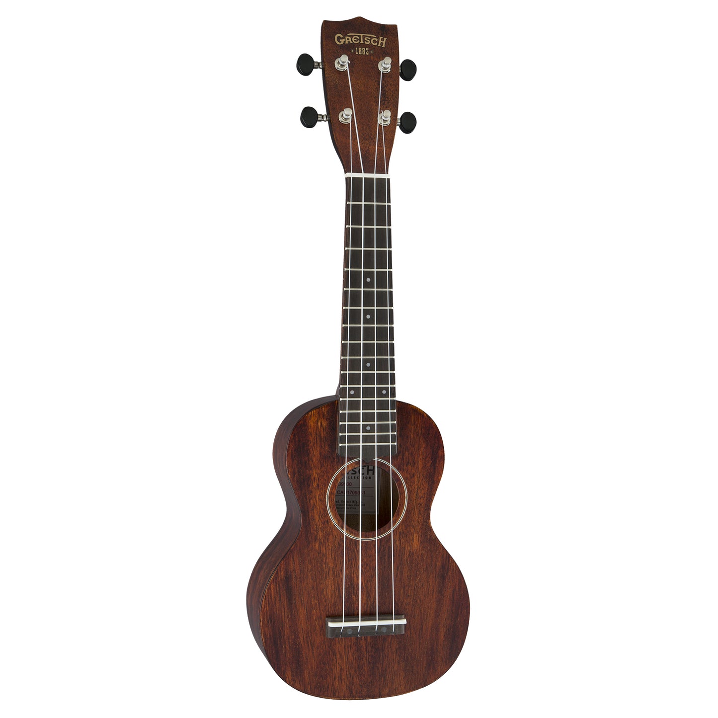 Gretsch G9100 Soprano Standard Ukulele Classic Vintage Mahogany Stain 4 String Guitar 16 Frets with Gig Bag