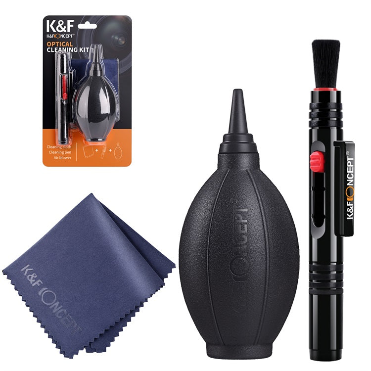 K&F Concept 3-in-1 Cleaning Kit (Lens Dust Blower, Cleaning Pen and Macro Fiber Cleaning Cloth)