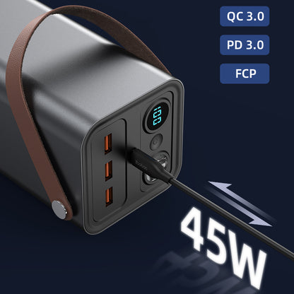 [CLEARANCE] Yoobao EN1S 150W 26400mAh Portable Power Station Powerbank PD45W Power Delivery Two-Way Quick Charging USB Type C with Built-in AC Inverter, LED Lights (Grey)