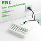 EBL TB-6290 8-Bay Smart Battery Charger with LCD Status Display, Independent Charging Slots, and Intelligent Overcurrent Protection for AA AAA Ni-MH Ni-CD Rechargeable Batteries