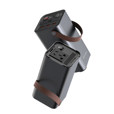 [CLEARANCE] Yoobao EN1S 150W 26400mAh Portable Power Station Powerbank PD45W Power Delivery Two-Way Quick Charging USB Type C with Built-in AC Inverter, LED Lights (Grey)