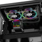 Alseye Halo H240 - 240MM AiO Liquid Cooling PWM Capable Dual Fan with Premium RGB Lights for Desktop Computers