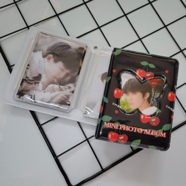 Pikxi 41 Pockets Cute Butterfly Mini Instant Film Photo Album with 20 Pages Transparent for FUJIFILM Instax Mini Film Camera, Picture and Card Holder | AMH40-12 HOLLOW BUTTERFLY-STRAWBERRY