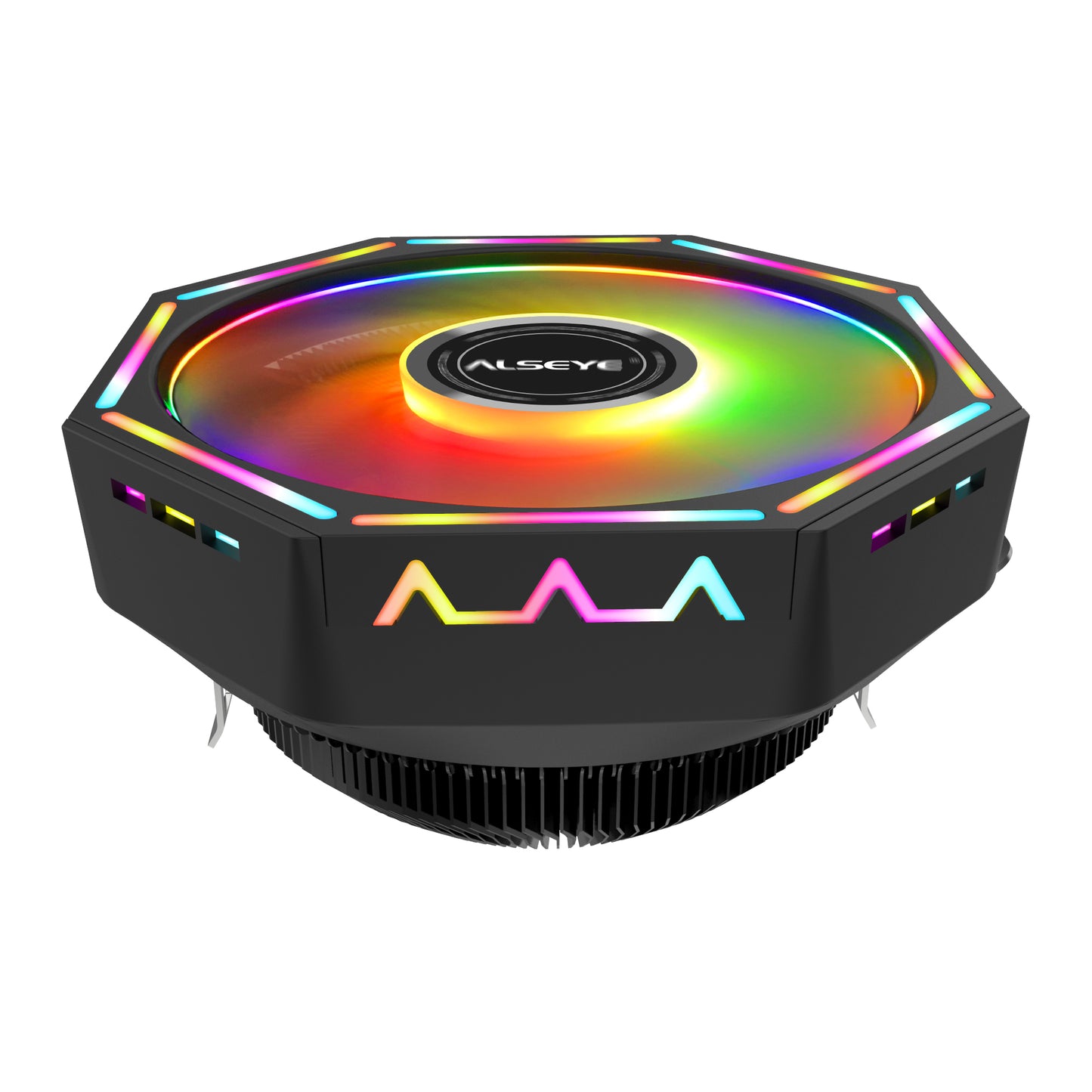 Alseye O120Z Plus 4-pin PWM-Capable Processor Cooler with RGB Fan Socket and Hydraulic Bearing for Select Intel and AMD Processors