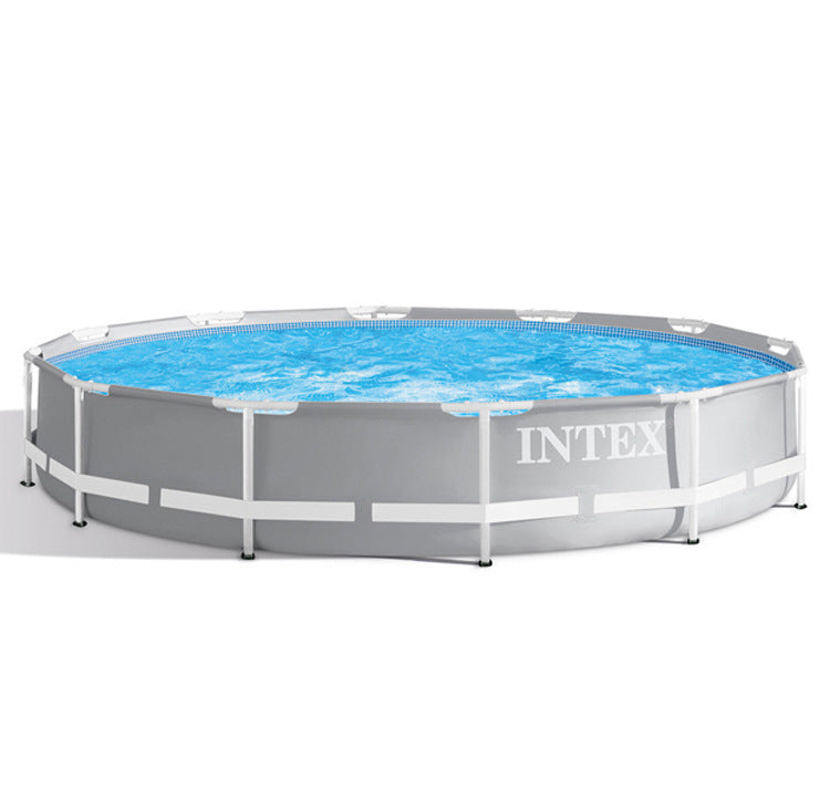 Intex 26712 Prism 366CM x 76CM Metal Frame Swimming Pool Complete Set for Swimming and Garden Pool