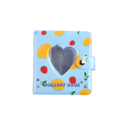[CLEARANCE] Pikxi 25 Pockets Cute Heart Mini Instant Film Photo Album with Transparent Pages for FUJIFILM Instax Mini Film Camera, Picture and Card Holder | AMH50-04 PEACH