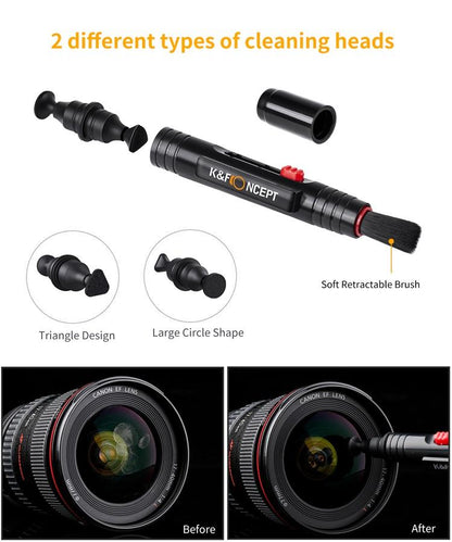 K&F Concept 3-in-1 Cleaning Kit (Lens Dust Blower, Cleaning Pen and Macro Fiber Cleaning Cloth)