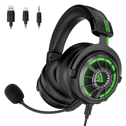 EKSA Star Engine E5000 PRO Multi-Compatible Wired Gaming Headset with Microphone, 7.1 Surround and Stereo Sound and AI-Powered ENC Chipset