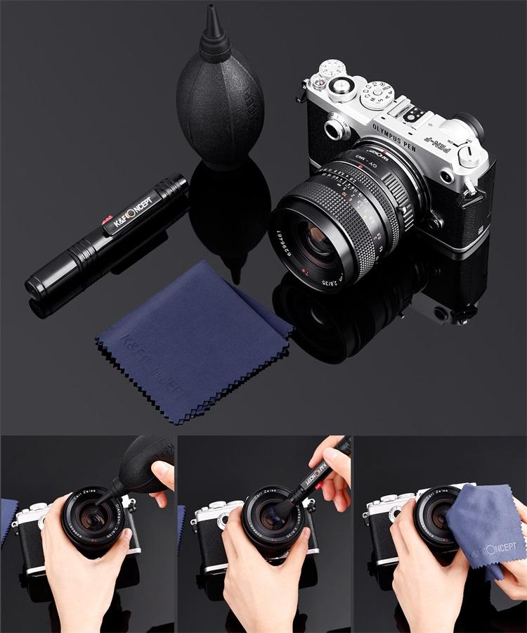 K&F Concept 3-in-1 Cleaning Kit (Lens Dust Blower, Cleaning Pen and Macro Fiber Cleaning Cloth)