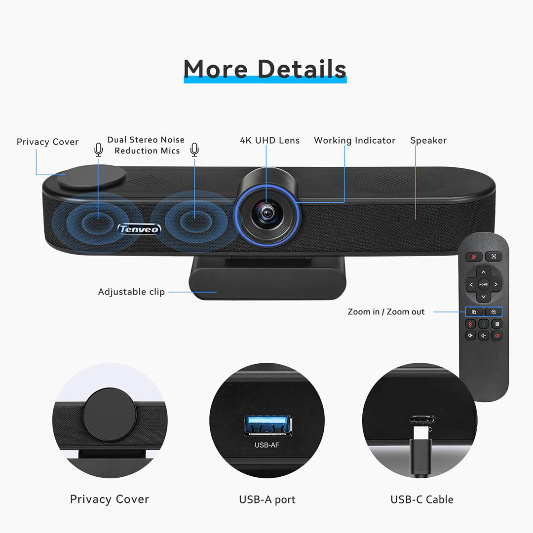 Tenveo Tevo VA300C UHD 4K Video Camera with Electronic Pan, Tilt