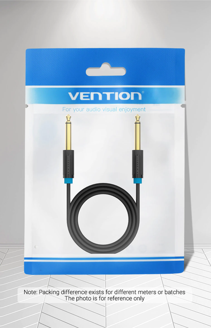 Vention TS 6.5mm Male to TS 6.5 Male Gold Plated (BAA) Audio Cable for Amplifiers, Musical Instruments, Speakers, Sound Box ( Available in 0.5M, 1M, 1.5M, 2M, 3M, and 5M)