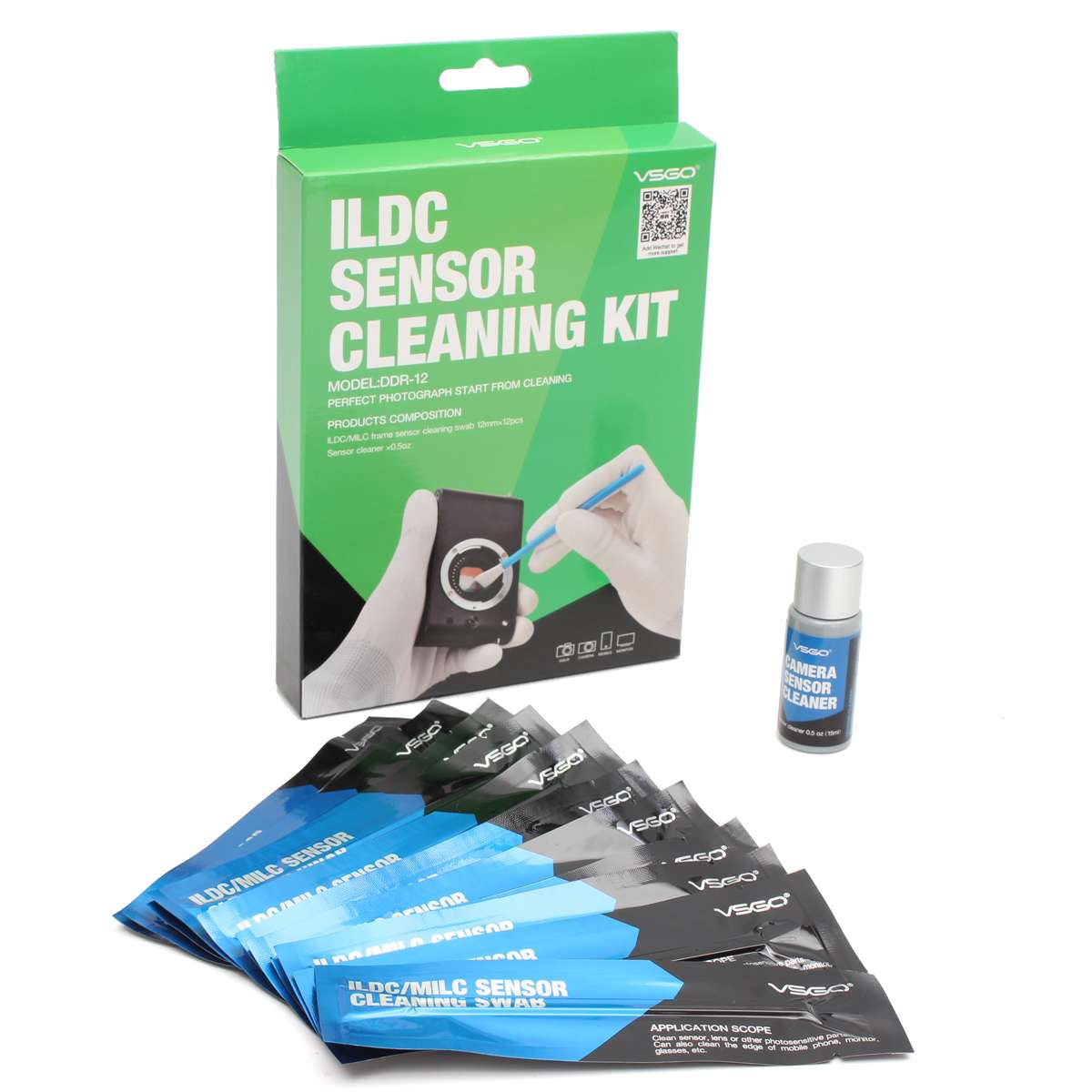 VSGO DDR-12 Sensor Cleaning Swab and Sensor Cleaner for Mirrorless (MILC) Cameras with Micro Four Thirds (MFT or M43) Sensor