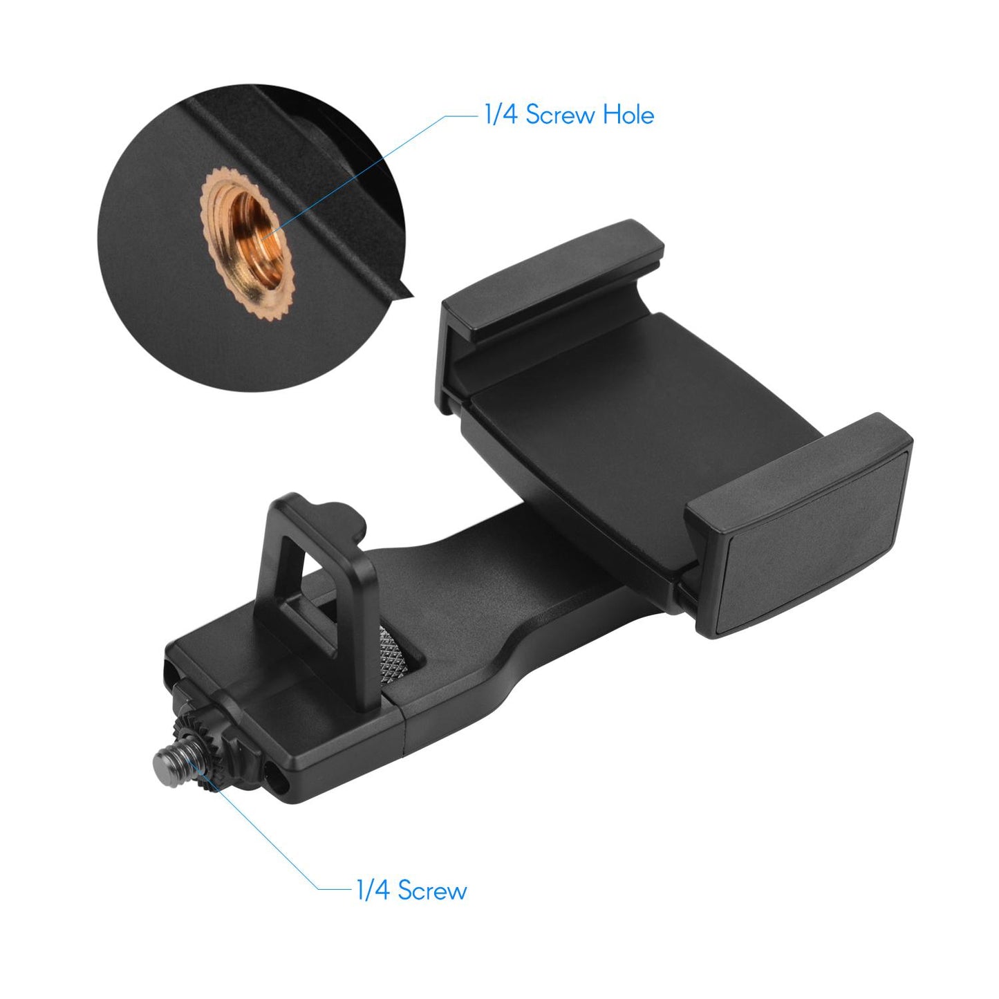 Hohem Phone Holder Universal Smartphone Clamp with 1/4" Screw Mount for iSteady Pro 2 / 3 / 4 Bracket 58mm to 89mm Devices