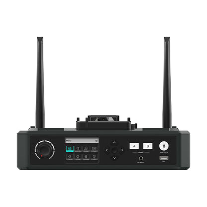 Hollyland Solidcom C1-HUB8S 1.9GHz 9-Person Full Duplex Wireless DECT 6.0 Intercom System with 1 Master / 8 Remote Headsets, Main HUB Base, 350M Max Transmission Range, Batteries and Charger for Professional Filmmaking