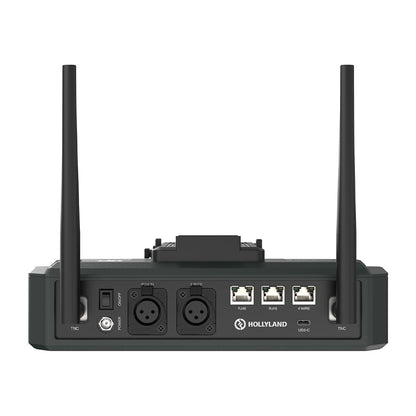 Hollyland Solidcom C1-HUB8S 1.9GHz 9-Person Full Duplex Wireless DECT 6.0 Intercom System with 1 Master / 8 Remote Headsets, Main HUB Base, 350M Max Transmission Range, Batteries and Charger for Professional Filmmaking