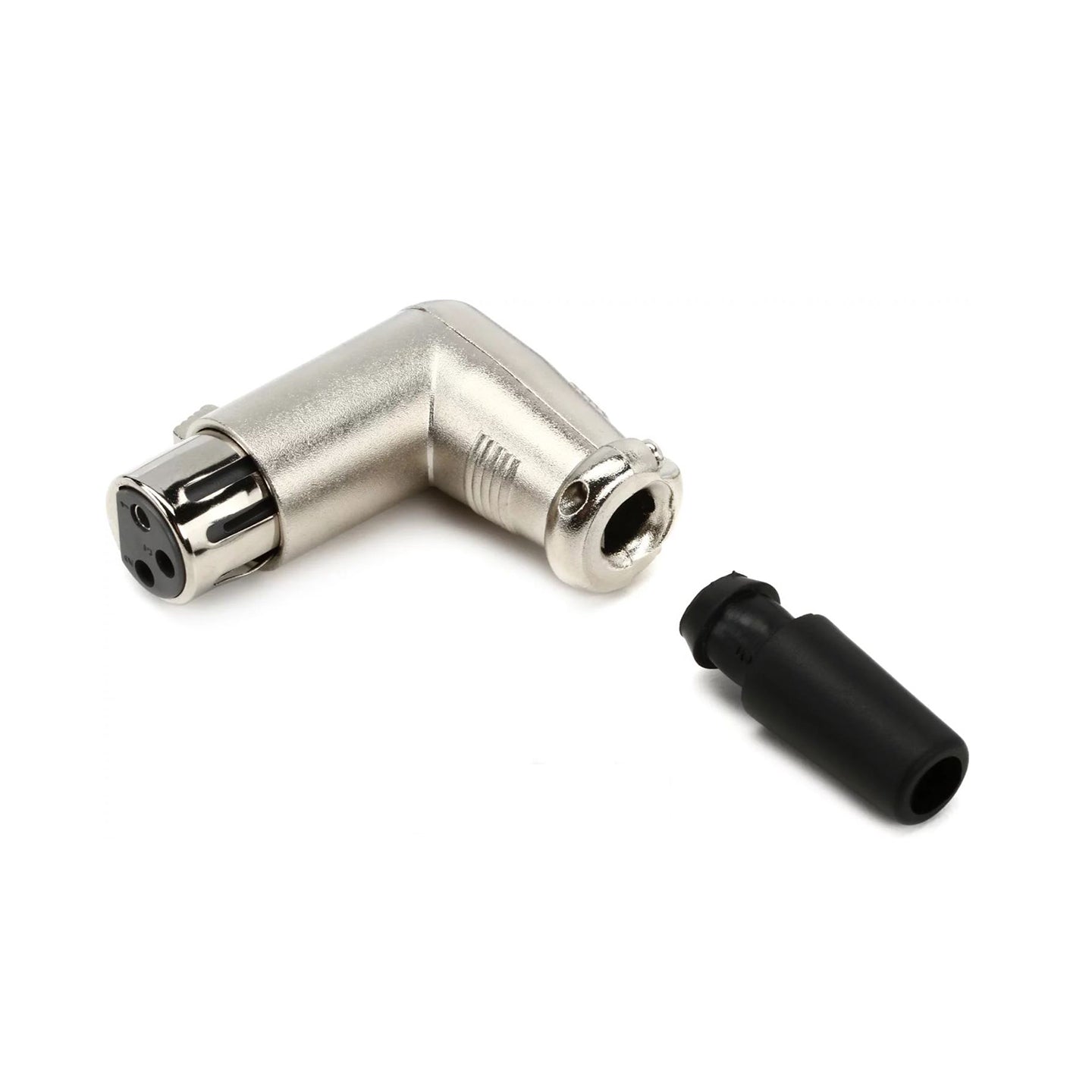 Hosa 3-Pin Right Angle XLR Female/Male Clamp Strain Relief Cable Mount Connector for Speakers | XRR-318F, XRR-318M
