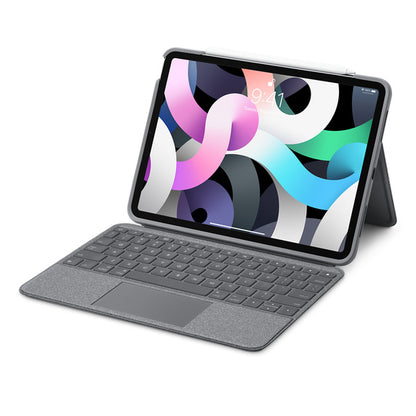 Logitech Folio Touch for iPad Air 4th & 5th Gen 10.9" Display Foldable Slim Keyboard Case with Trackpad, Adjustable Backlight, Kickstand, and Apple Pencil 2nd Gen Holder - QWERTY Keys Layout