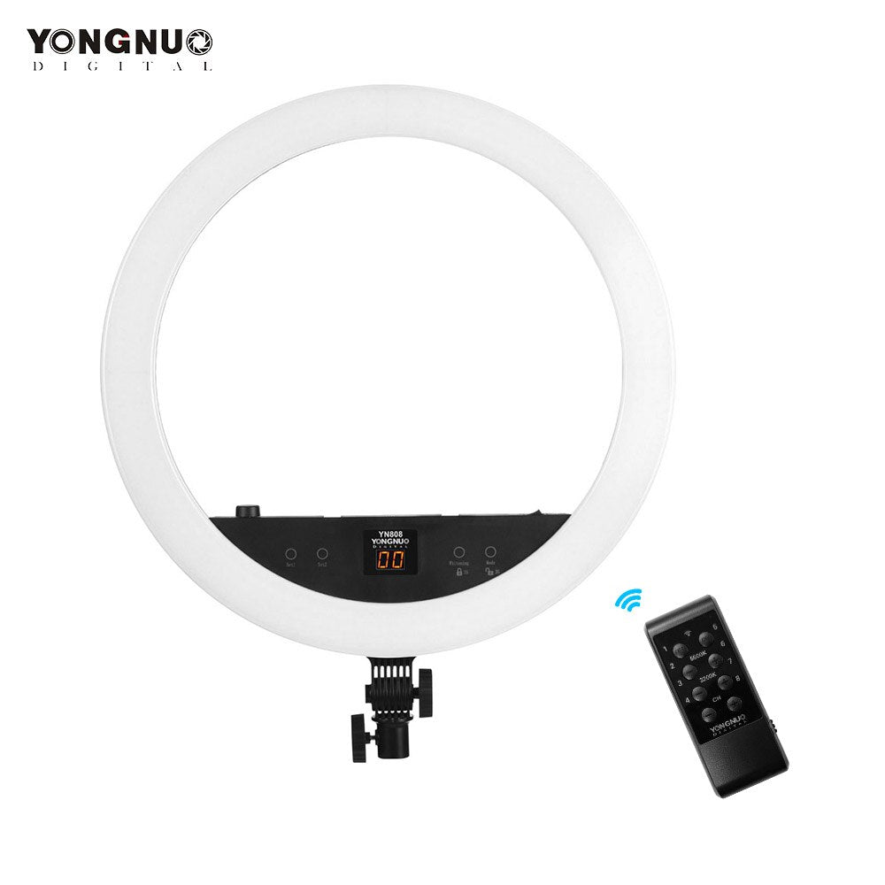 Yongnuo LED Right Light YN808 3200K-5500K Bi-color 800pcs Lamp Beads LED Video Light for Camcorder with Touch Button Function