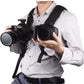 Pxel AA-CS2 Black Double Quick Rapid Camera Shoulder Neck Strap Belt Sling for Canon Nikon Sony Pentax Olympus Panasonic DSLR