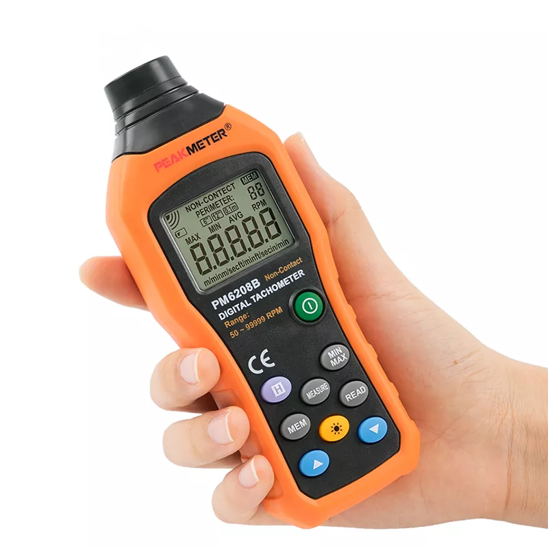 PeakMeter PM6208B Non-Contact Digital Tachometer Max 50~99999RPM Speed Meter Rotation Tester