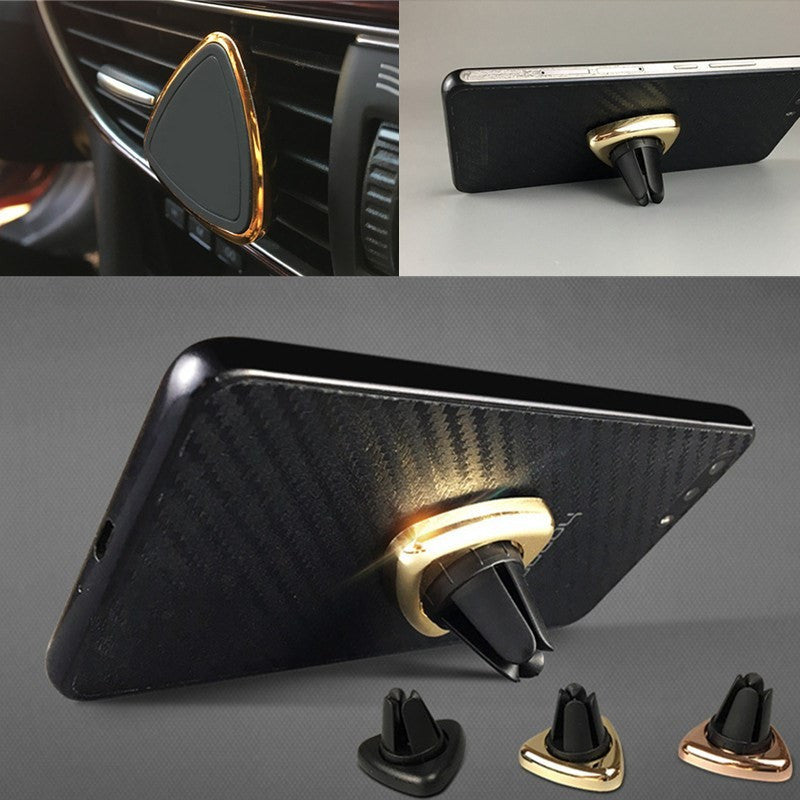 Car Aircon Vent Mount 360 Phone Holder Universal Hands Free Magnetic (Triangle)