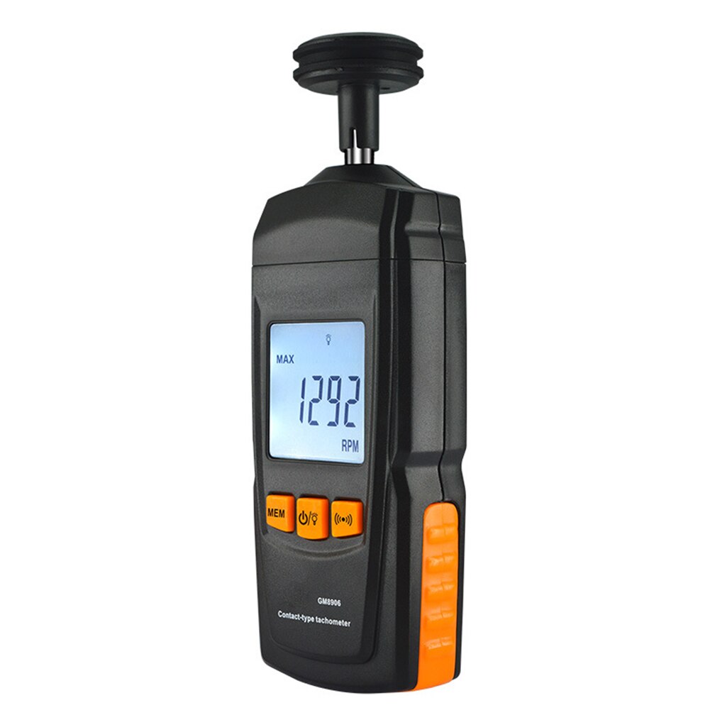 Benetech GM8906 Digital Handheld Contact Motor Tachometer LCD Speedometer Tach RPM Teste Rotate Speed Meter