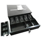LogicOwl OJ-405B Full Metal Cash Register Drawer Box for POS Printers RJ11 | 5 Bill, 5 Coin Tray, 1 Detachable Coin Tray with 2 Keys
