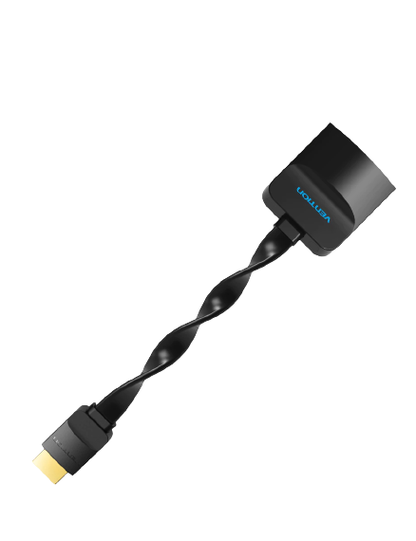[CLEARANCE] Vention HDMI Male to VGA Female 1080p 60Hz with Female Micro USB and Audio Port Flat Gold Plated (ACI/ACK) 0.15M HD Video Converter for TV, Laptops, PC, Projectors, Smart Box, and PlayStation