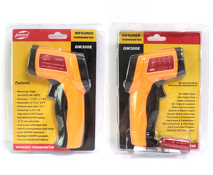 Benetech GM300E Non Contact Thermometer Laser Temperature Gun Infrared Thermometer -50° to 420° Celsius