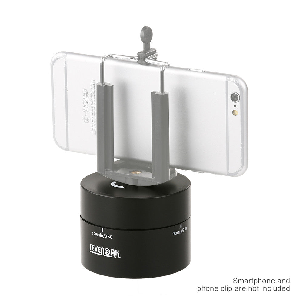 SK-EBH120 360 Panning Rotating Mechanical Panoramic Head 120 Minutes Time Lapse Stabilizer with 1/4" 3/8" Tripod Mount 